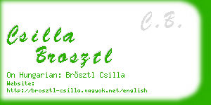 csilla brosztl business card