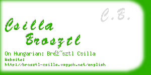 csilla brosztl business card